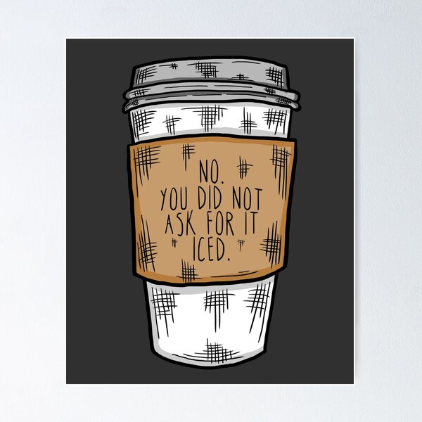 Cute Iced Coffee Cups - Classic Brown Sticker for Sale by TimorousEclectc