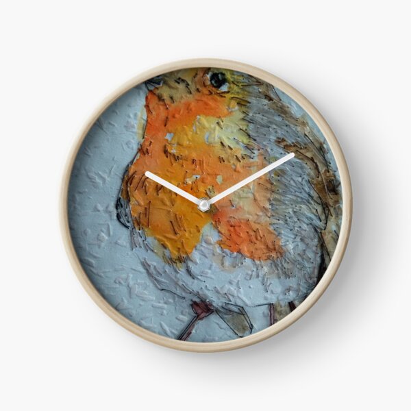 Robin Wallpaper Art Clock
