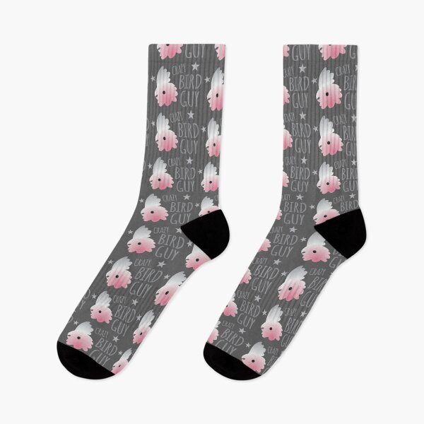 Item preview, Crazy Bird Guy with pink and grey galah designed and sold by jazzydevil.