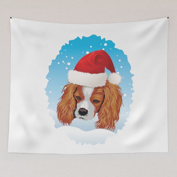 Item preview, A Cavalier King Charles Spaniel in a snowy Christmas scene designed and sold by Gerald Waters.