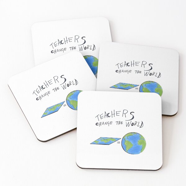 Item preview, Teachers Change The World Flat Earth Joke designed and sold by HighArtDesigns.