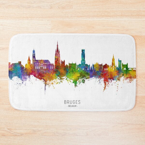 Item preview, Bruges Belgium Skyline designed and sold by ArtPrints.