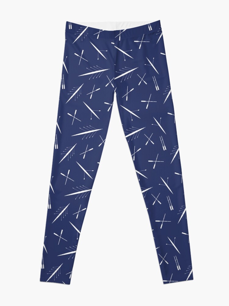 Disover Rowing Club Navy Blue and White Scull Pattern | Leggings