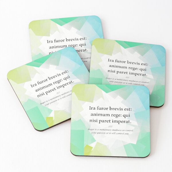 Item preview, Latin quote: Ira furor brevis est: animum rege: qui nisi paret imperat. designed and sold by PatPatPatterns.