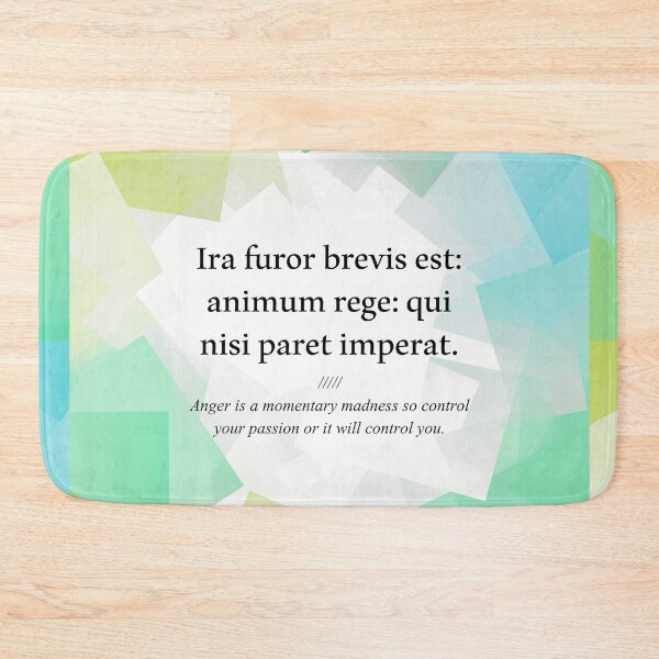 Item preview, Latin quote: Ira furor brevis est: animum rege: qui nisi paret imperat. designed and sold by PatPatPatterns.