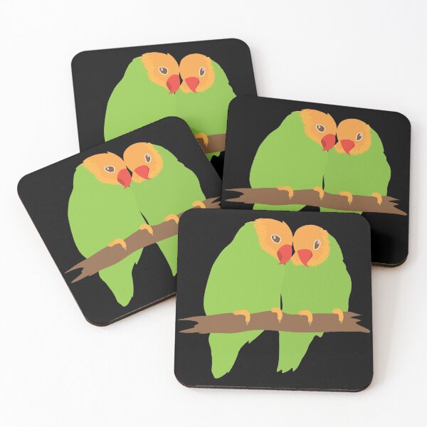 Item preview, Pretty peachfaced lovebirds designed and sold by jazzydevil.