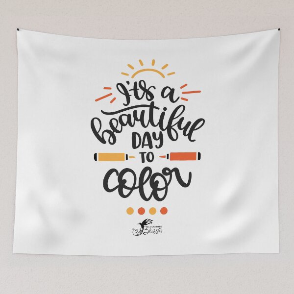 Item preview, It's a Beautiful Day to Color designed and sold by coloringbliss.