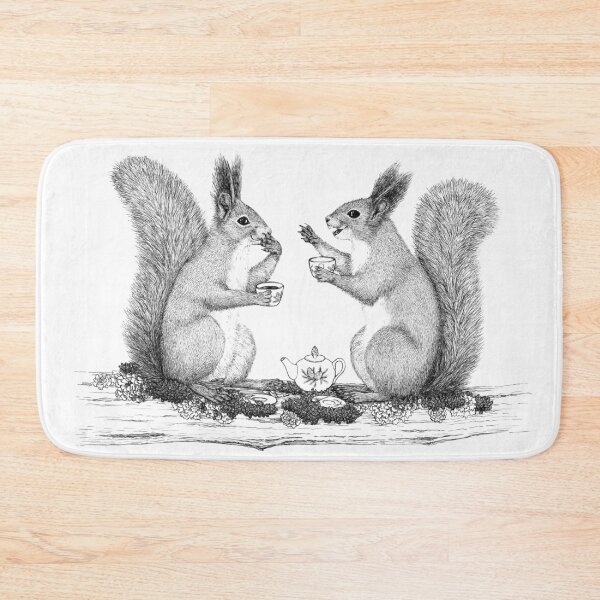 Item preview, Squirrels drinking tea and chatting designed and sold by Simut-P.