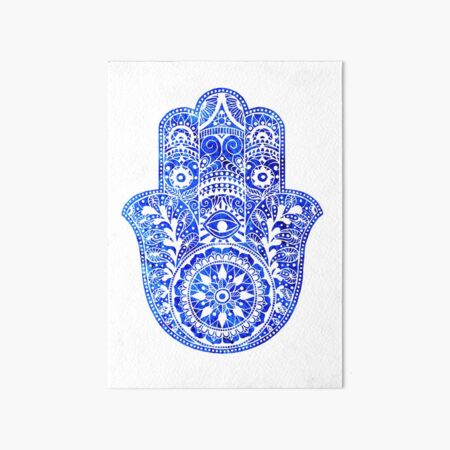 Blues Hamsa Hand Art Board Print