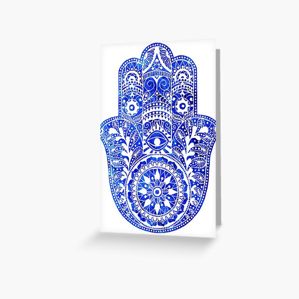 Item preview, Blues Hamsa Hand designed and sold by maryedenoa.