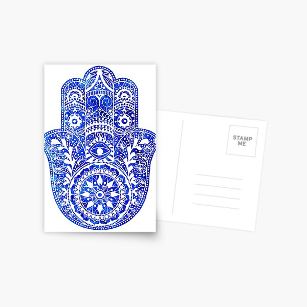 Item preview, Blues Hamsa Hand designed and sold by maryedenoa.