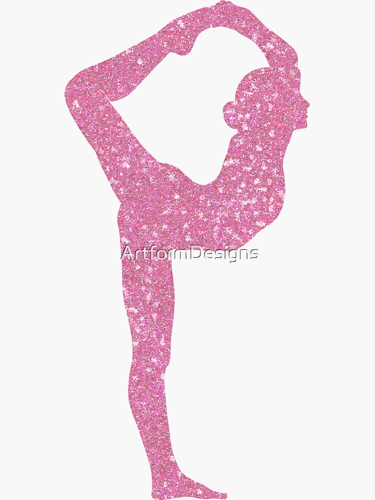Gymnastics Pink Street Sign Decal Sticker - 8x3 Inch Vinyl For Walls & Windows