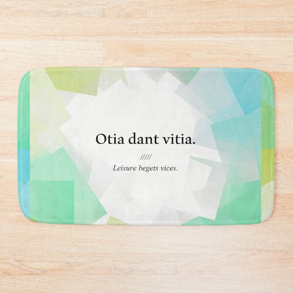 Item preview, Latin quote: Otia dant vitia, Leisure begets vices. designed and sold by PatPatPatterns.