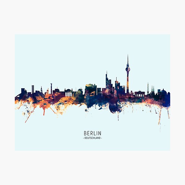 Artikel-Vorschau von Berlin Germany Skyline, designt und verkauft von ArtPrints.