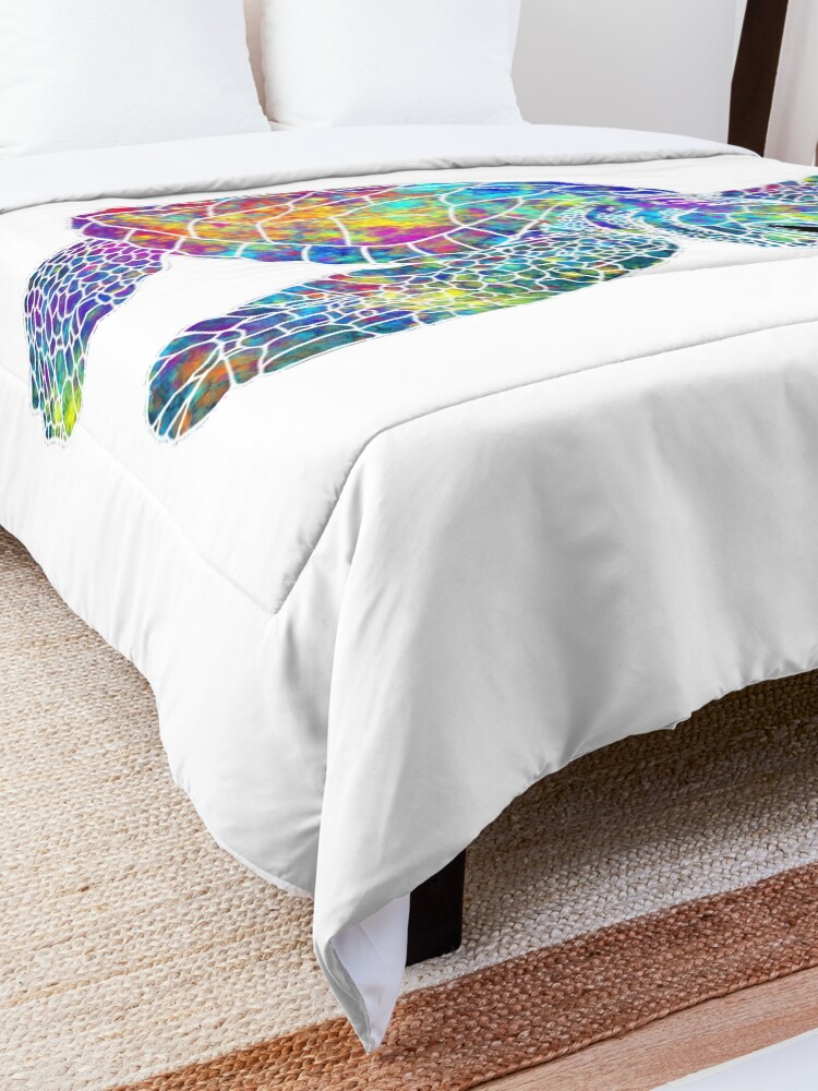 Alternate view of Sea Turtle Watercolor Art Comforter