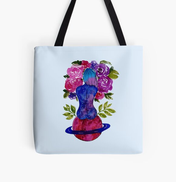 Lady Saturn  All Over Print Tote Bag