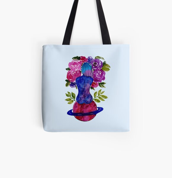 Lady Saturn All Over Print Tote Bag