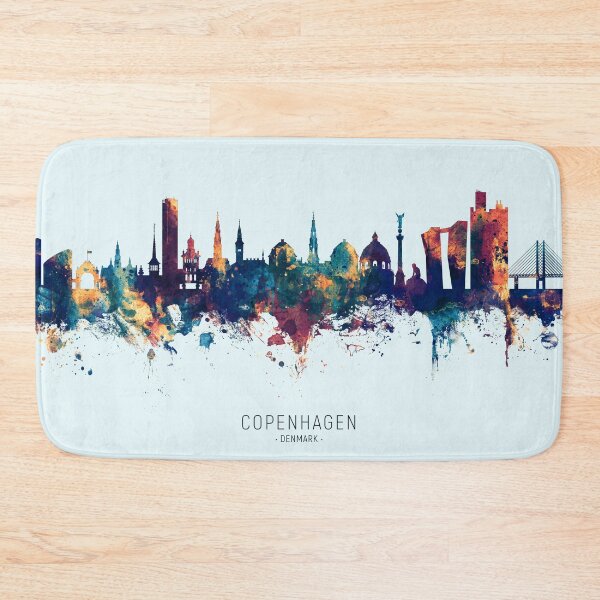 Item preview, Copenhagen Denmark Skyline designed and sold by ArtPrints.