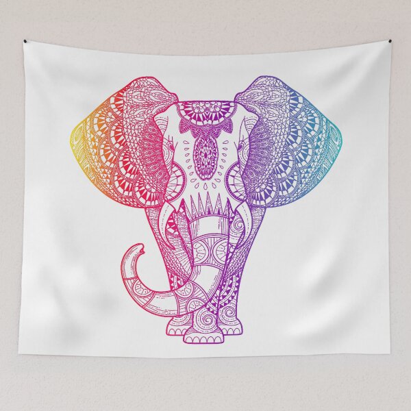 Item preview, Colorful Rainbow Elephant designed and sold by maryedenoa.