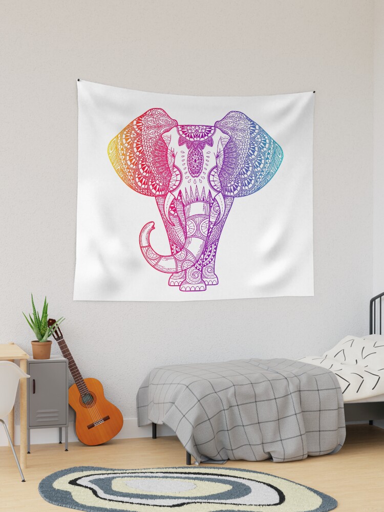 Pink best sale elephant tapestry