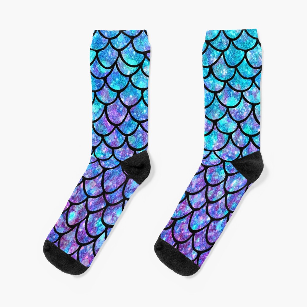 Disover Purples & Blues Mermaid scales | Socks