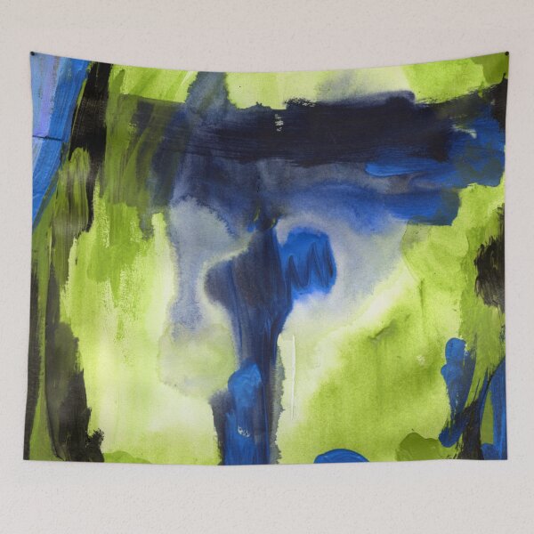 Item preview, Window Abstract Apple Green & Blue designed and sold by Niina  Niskanen.
