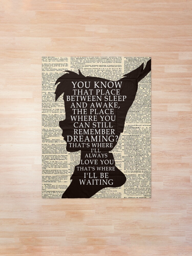 Alternate view of Peter Pan Over Vintage Dictionary Page - That Place Comforter