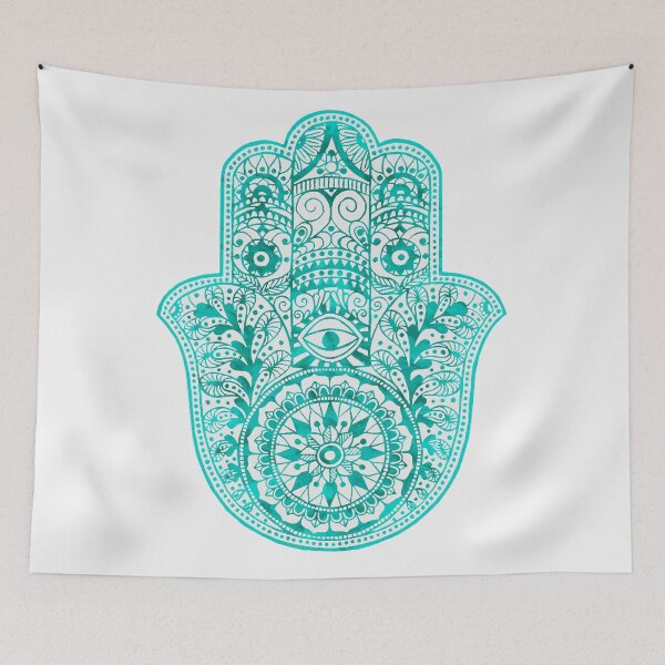 Item preview, Turquoise Hamsa Hand designed and sold by maryedenoa.