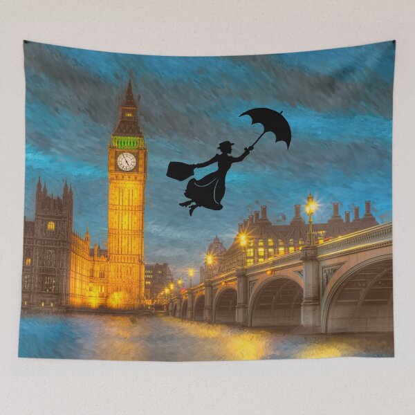 Item preview, Magical Nanny Over London  designed and sold by maryedenoa.