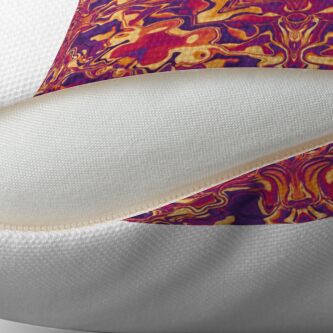 Alternate view of Liquefied Flow III - Red Grape Throw Pillow