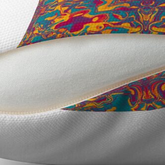 Alternate view of Liquefied Flow III - Chilli Throw Pillow