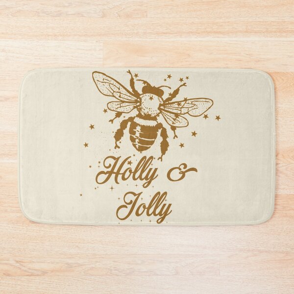 Item preview, Bee holly and jolly typography text art quote by Word Fandom - wordfandom designed and sold by Kerry Pritchard.