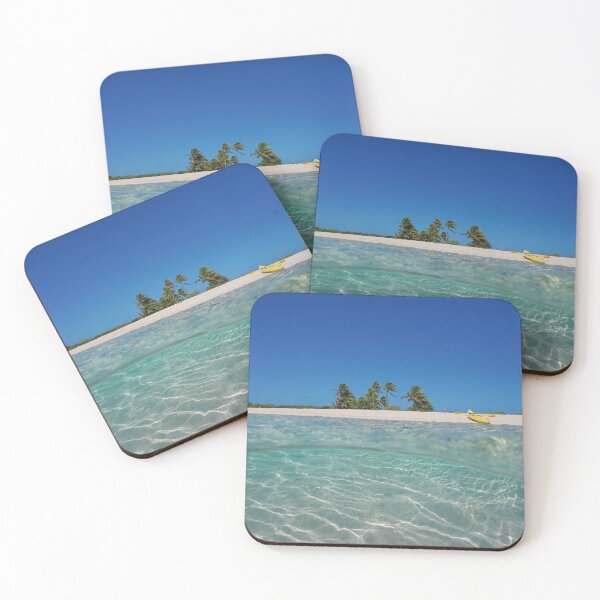 Item preview, Tropical sea shore kayak on beach sand underwater designed and sold by Seaphotoart.