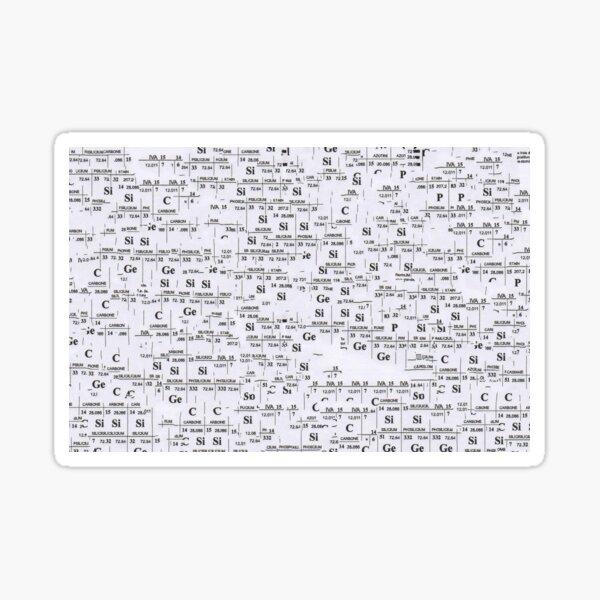 Tableau périodique - Art aléatoire numérique Sticker