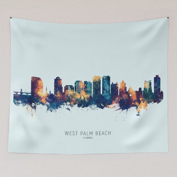 Item preview, West Palm Beach Florida Skyline designed and sold by ArtPrints.