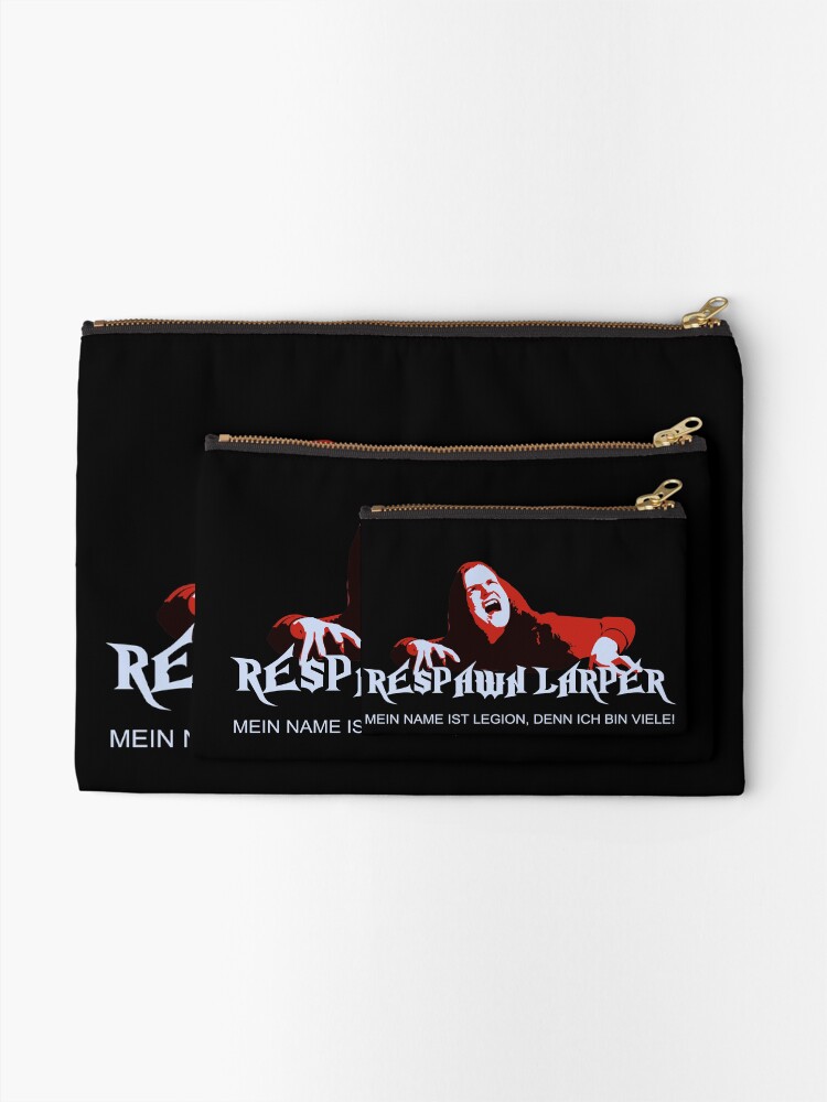 Alternate view of RespawnLARPer - My name is Legion Zipper Pouch