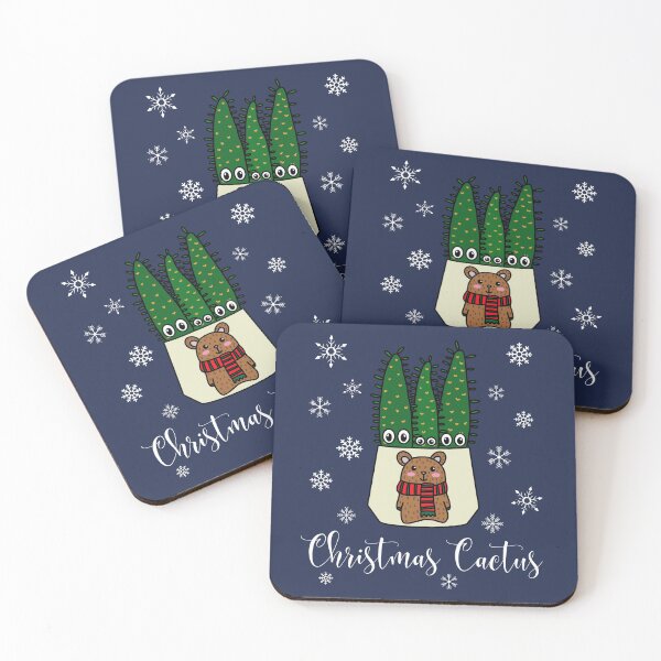 Item preview, Christmas Cactus - Eves Pin Cacti In Christmas Bear Pot designed and sold by DreamCactus.
