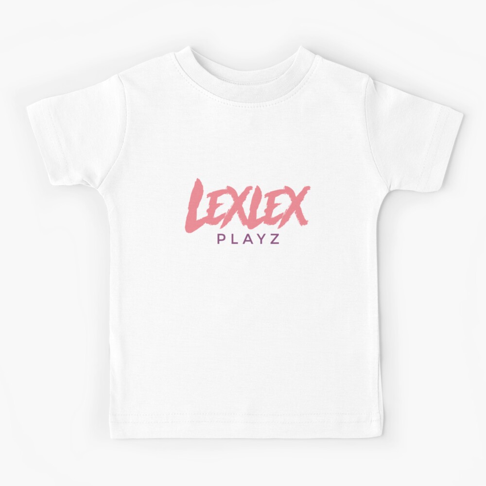 Copy Of Lexlex Playz Text Logo Kids T Shirt By Captaincreative Redbubble - how to stream roblox on twitch free boy shirts roblox