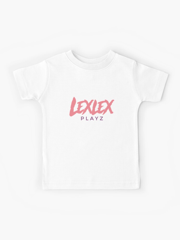 Copy Of Lexlex Playz Text Logo Kids T Shirt By Captaincreative Redbubble - how to stream roblox on twitch free boy shirts roblox