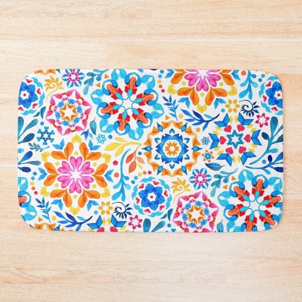 Item preview, Watercolor Kaleidoscope Floral - brights designed and sold by micklyn.
