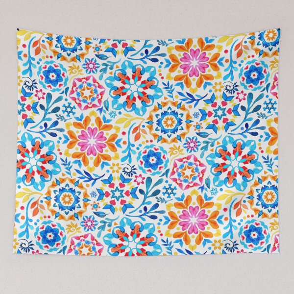 Item preview, Watercolor Kaleidoscope Floral - brights designed and sold by micklyn.