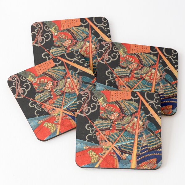 Item preview, Utagawa Kuniyoshi: Japanese Samurai fighting monster designed and sold by Madjack Tees Kiwi SuperStore.