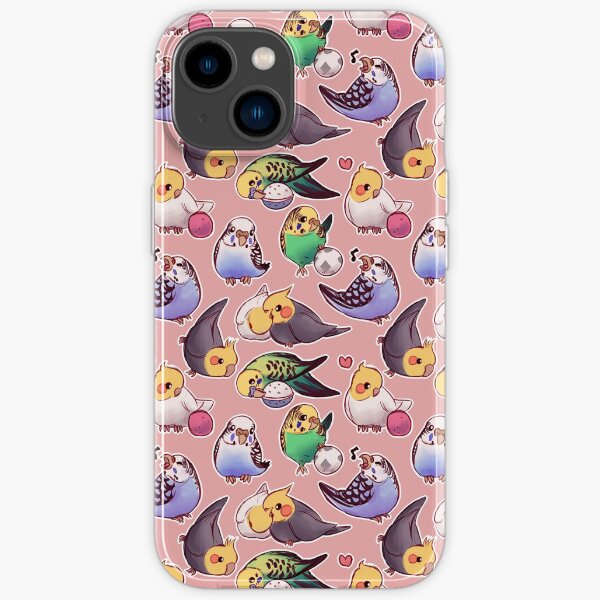 "Budgies & Cockatiels pink" iPhone Case for Sale by EllenorMererid