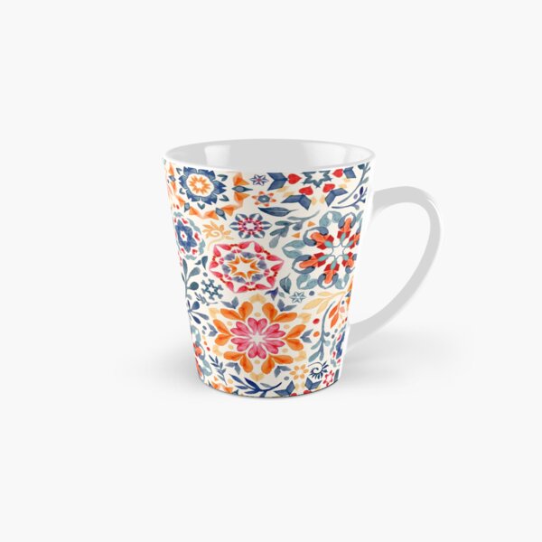 Watercolor Kaleidoscope Floral - desaturated Tall Mug