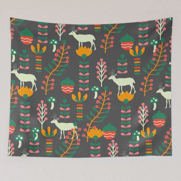 Item preview, Joyful woodland with little deer designed and sold by cocodes.