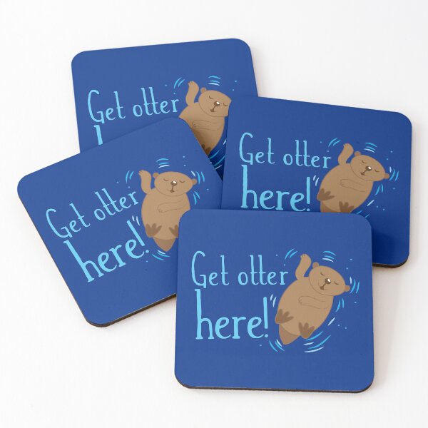 Item preview, Get otter here with cute otters waving designed and sold by jazzydevil.