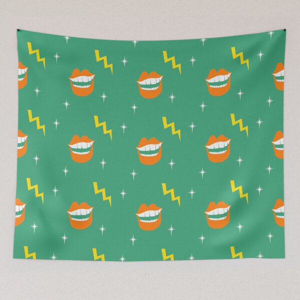 Item preview, Crazy Nights (green) designed and sold by The Wallpaper Files.