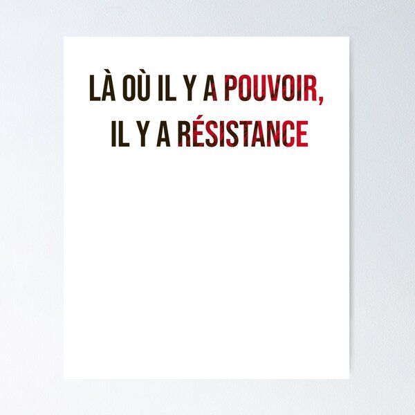 Aperçu de l'œuvre "Là où il y a du pouvoir, il y a de la résistance" - Foucault créée et vendue par Blacklinesw9.