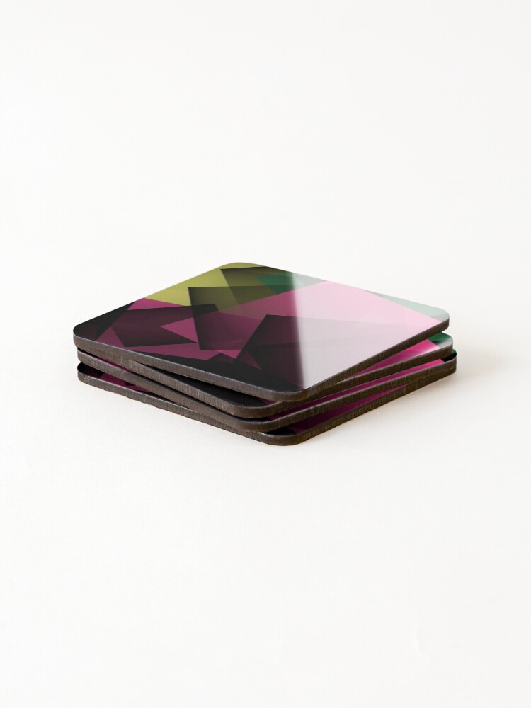 Thumbnail 4 of 5, Coasters (Set of 4), Abstract colorful pattern designed and sold by PatPatPatterns.