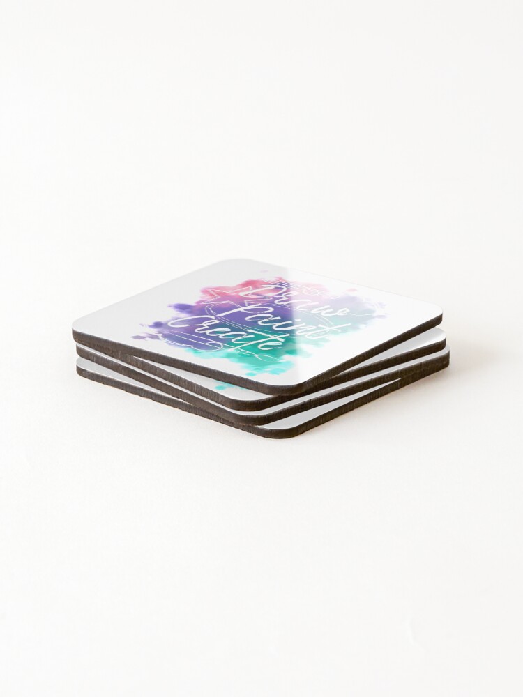 Thumbnail 4 of 5, Coasters (Set of 4), Draw, Paint, Create designed and sold by EdifyEra.